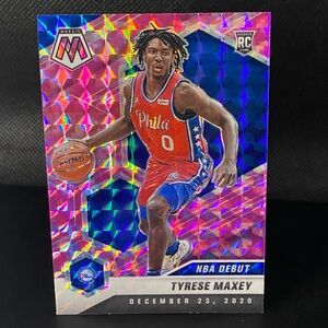 #263 Tyrese Maxey Camo Pink RC '21 Panini Mosaic Basketball Philadelphia 76ers